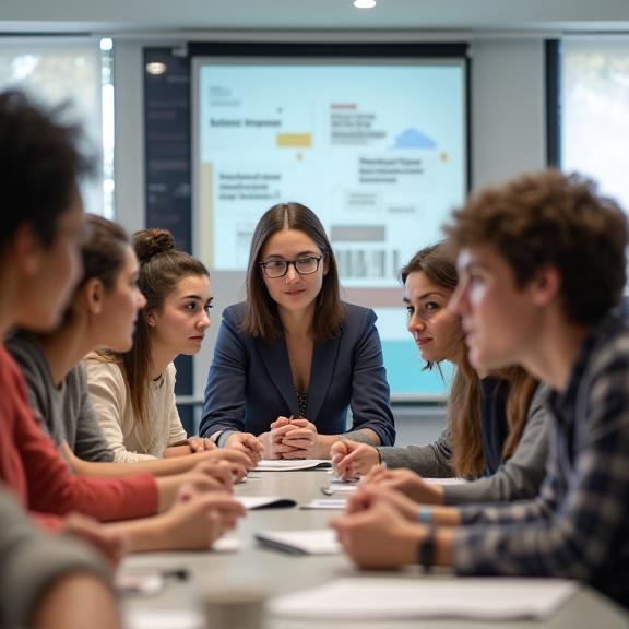 Estudiantes aprendiendo idiomas en Madrid