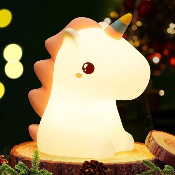 IDOLESHOP Baby Unicorn Silicone Night Lamp, USB Rechargeable Color Changing LED Light for Kids Bedroom & Gift (16 cm, Multicolor)