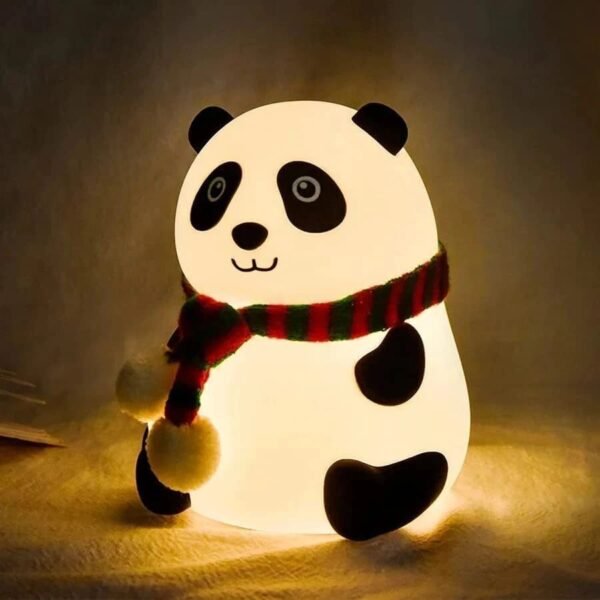 IDOLESHOP Cute Panda Silicone Night Lamp – USB Rechargeable (13.2 cm, Multicolor)