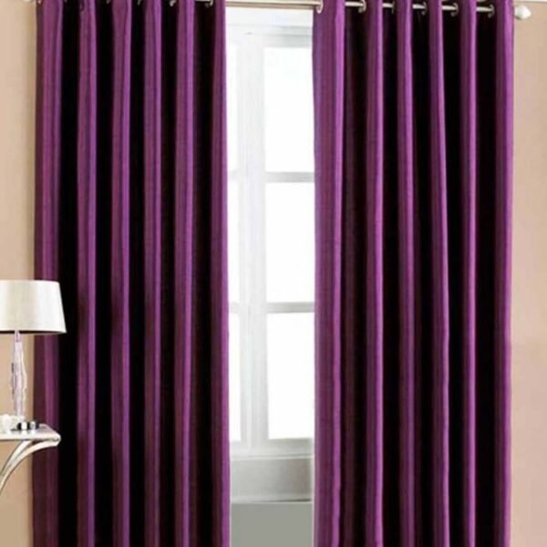 IDOLESHOP 274.5 cm (9 ft) Long Door Polyester Room Darkening Curtain (Pack of 2) (Purple, Solid) – Premium Elegant Long Curtains for Home & Office