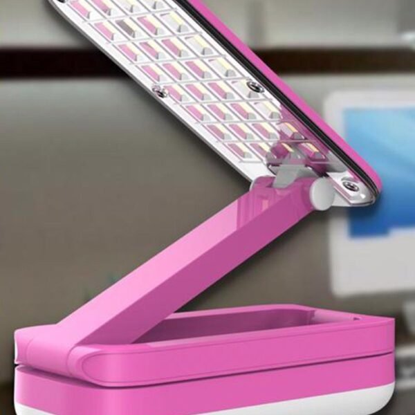 IDOLESHOP Portable Foldable LED Study Lamp | Rechargeable | 32 High Bright SMD | Eye Protection Desk Light (24 cm, Multicolor)
