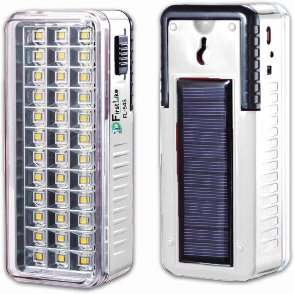 IDOLESHOP 36 High-Bright LED Emergency Light (White) – Solar & Android Charging Support | 8 Hours Backup Lantern
