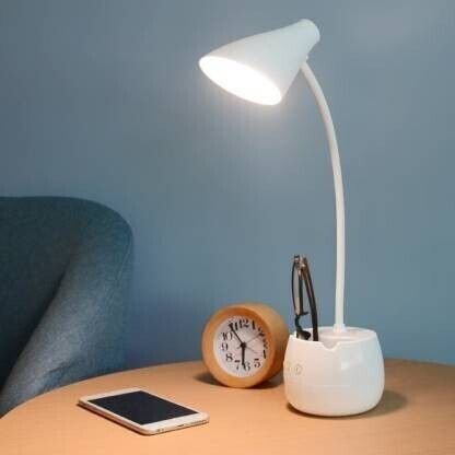 IDOLESHOP 360° Flexible Touch Switch Desk Study & Night Lamp (45 cm, White)
