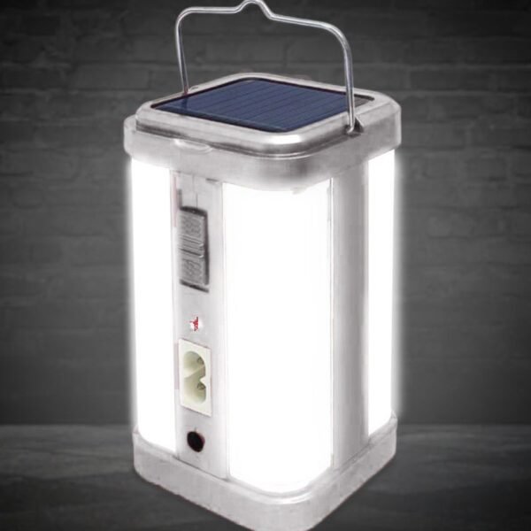 IDOLESHOP 32 Hi-Bright SMD 4 Tube Emergency Lantern (Silver) – 7 Hours Backup | Solar & Electric Rechargeable