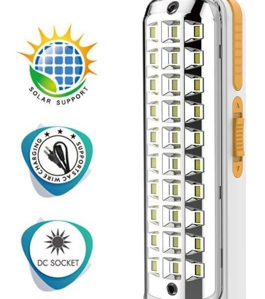 IDOLESHOP Home Delight Rechargeable 30 Big High Bright SMD Emergency Light – 8 hrs Backup (White)