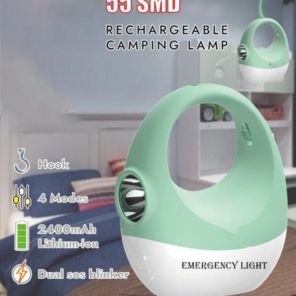 IDOLESHOP 2-in-1 Rechargeable Emergency Light with Torch & Dual SOS Blinker