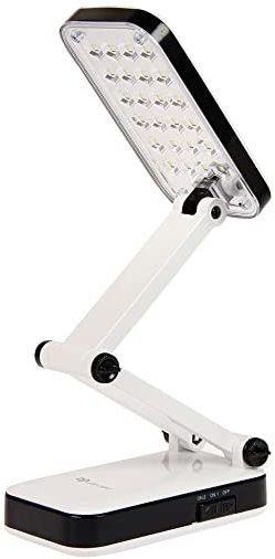 Idoleshop Portable Foldable LED Desk Lamp – Rechargeable Eye Protection Study Table Lamp (16 cm, White)