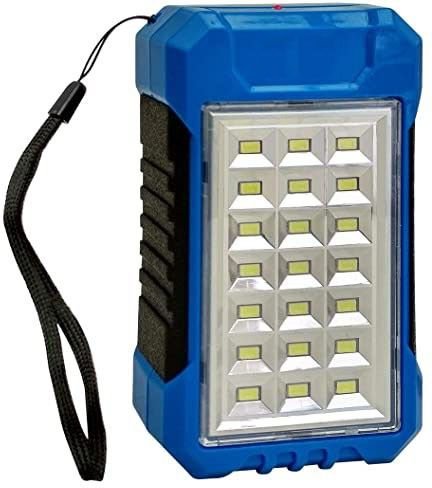 IDOLESHOP 21 Hi-Bright LED Rechargeable Emergency Light with USB Power Bank (Blue)