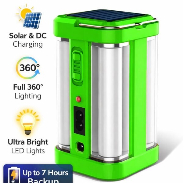 IDOLESHOP Rechargeable 4-Side Tube Emergency Lantern (Green)