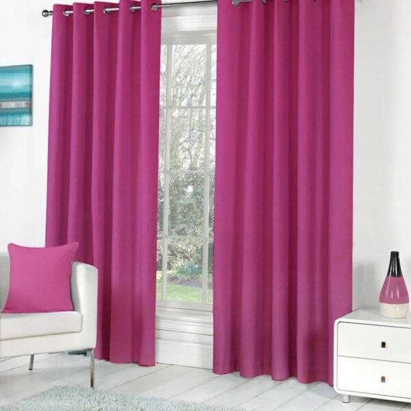 IDOLESHOP 274.5 cm (9 ft) Long Door Polyester Room Darkening Curtain (Pack of 2) – Dark Pink