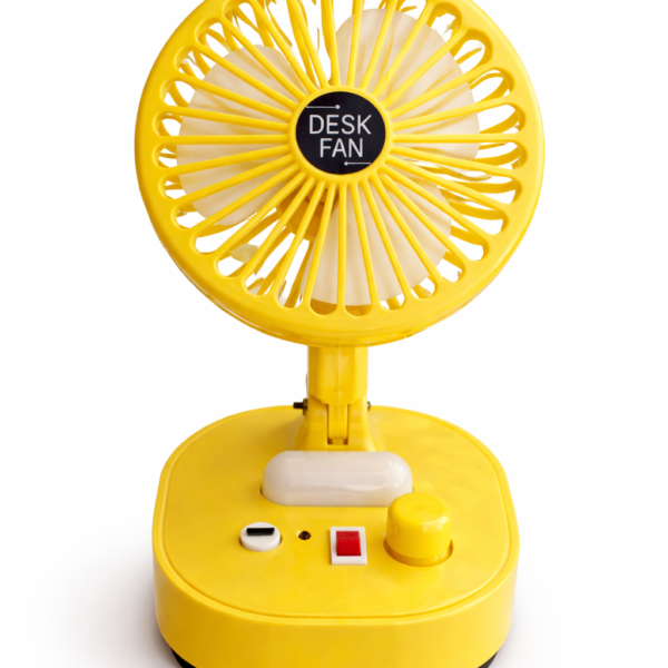 IDOLESHOP 3-Blade Multifunctional Rechargeable USB Fan with LED Light