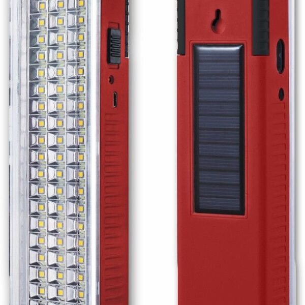 IDOLESHOP Home Emergency Light Rechargeable 60 High-Bright LED with Android Charging Support (Red)