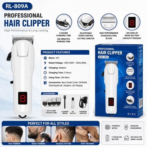 IDOLESHOP Professional Hair Clipper – RL-809A