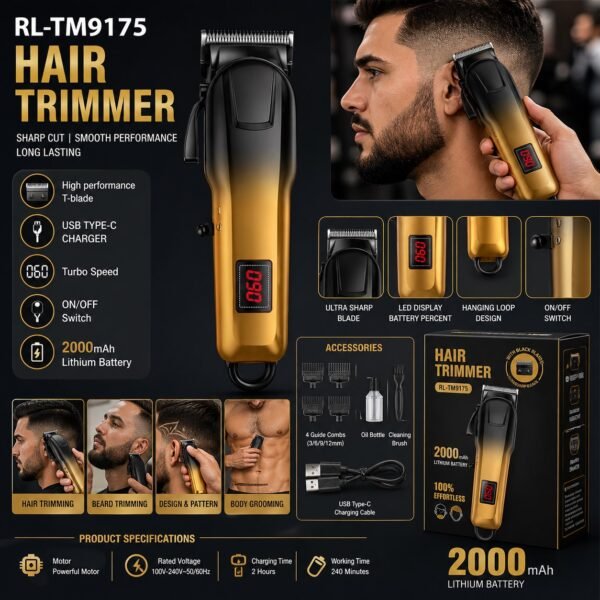IDOLESHOP Professional Hair Trimmer – RL-TM9175