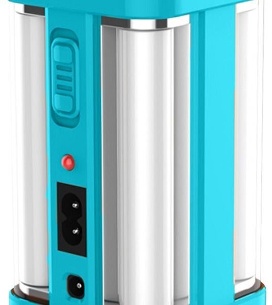 IDOLESHOP Rechargeable 4-Side Tube Emergency Lantern (Blue)