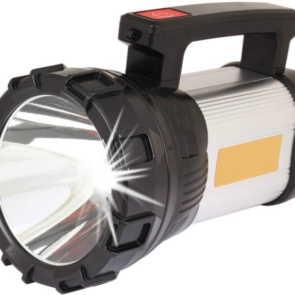 IDOLESHOP 100W Laser Heavy Duty Rechargeable LED Torch Light (Silver & Black)