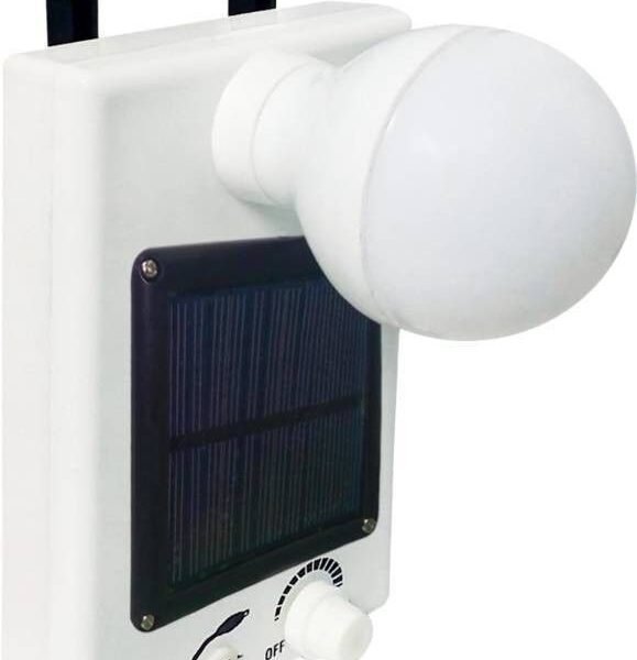 IDOLESHOP LED Solar & Electric Rechargeable Emergency Light – 6 hrs Backup Lantern (White)