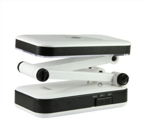 Idoleshop Foldable & Rechargeable Portable LED Desk Lamp with Eye Protection, Compact Study Table Light (16 cm, White)