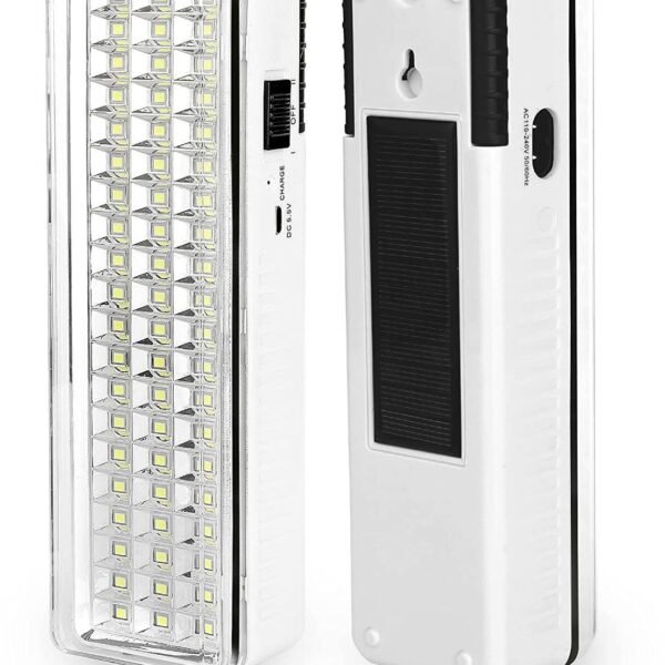 IDOLESHOP 60 High-Bright LED Rechargeable Emergency Light with Android Charging Support (White 02)