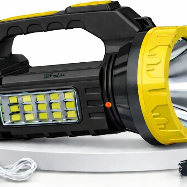IDOLESHOP 50W Two-in-One Hi-Beam Long Range LED Torch with Side Emergency Light