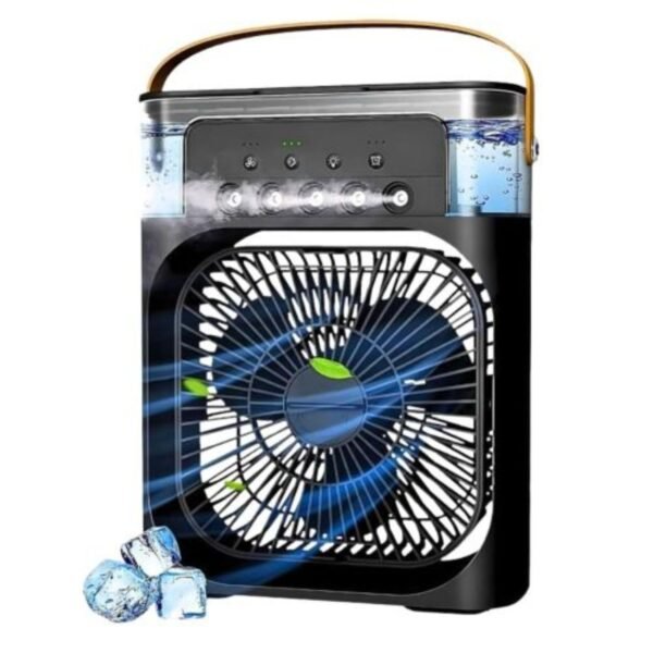 IDOLESHOP Mini Portable Air Cooler Fan Mist Cooling Fan with LED Light