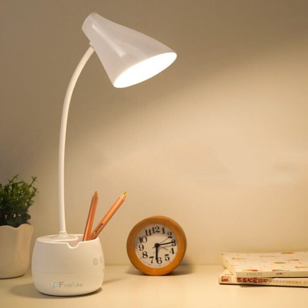 IDOLESHOP Rechargeable LED Touch On/Off Desk Lamp (43.1 cm, White)