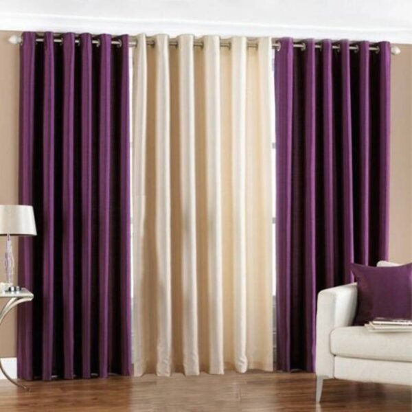 IDOLESHOP 213.5 cm (7 ft) Door Polyester Blackout Curtains – Pack of 3 | Premium Room Darkening Curtains with Eyelets