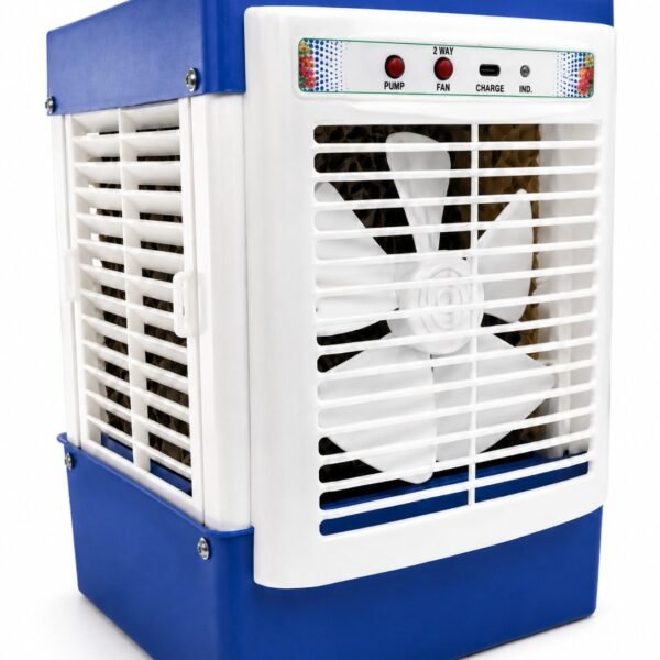 IDOLESHOP Portable Mini Air Cooler with Type-C Charging, 3600mAh Rechargeable Battery, High-Speed Cooling Fan, Water Pump Included, Strong Air Throw, Dual Speed Mode, Compact Personal Air Cooler for Home & Office